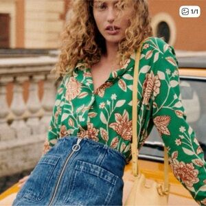 Sezane Pierro Gemini print shirt